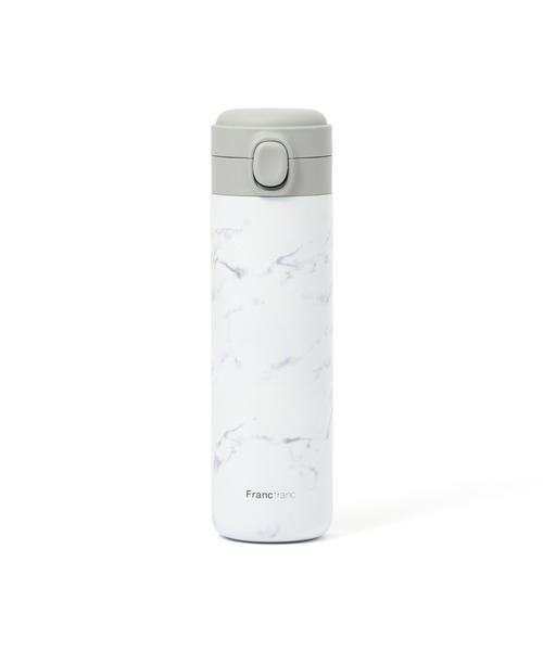 水筒 ワンタッチ ステンレスボトル 480ml マーブルホワイト | Francfranc