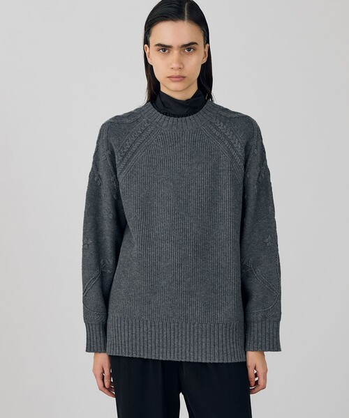 トゥモローランド DES PRESウーステッドウール100%クルーネックニット DES PRES（デプレ） ニット セーター セミウーステッドウール クルー