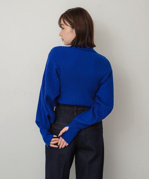 PING ⭐️青 セーター レディース 定価13,200円(税込) 値下げ❗️ SENSE OF PLACE by URBAN RESEARCH ニット セーター マトンスリーブ