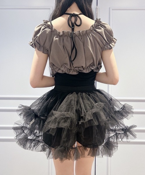パンツ チュールリボンショートパンツ（パニエ） レディース lilLilly