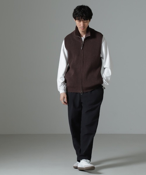 nagonstans ／ニットベスト プルオーバー クロシェニットベスト｜MEN｜251HSC70-331E｜AZUL BY MOUSSY（アズール