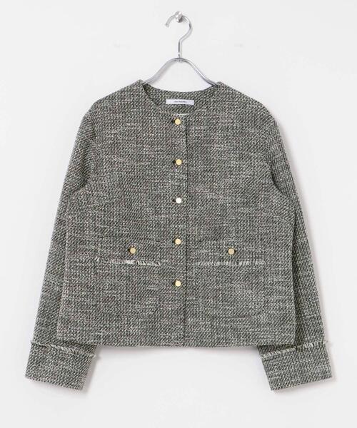 URBAN RESEARCH　ツイードノーカラージャケット URBAN RESEARCH｜ツイードノーカラージャケット | Rakuten