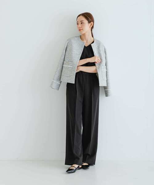 URBAN RESEARCH 【G IOL ICAツイードジャケット】　S ツイードノーカラージャケット[URA4-27C002]｜URBAN RESEARCH