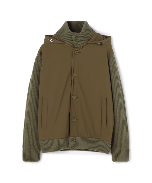 HERNO ブルゾン アウター ナイロンコンビ フーデッド ニット
