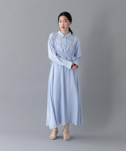 N.Natural Beauty Basic ワンピース ギャザービスチェレイヤード