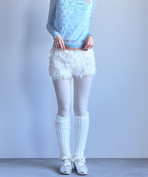 Y2K SYNAPSE FACTORY パンツ 「フェザー」ショートパンツ レディース 