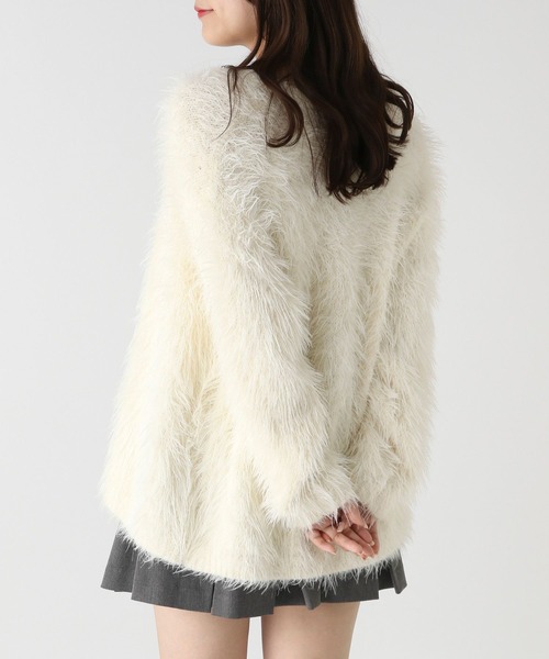 「Heather」 ニットカーディガン FREE チャコールグレー レディース_画像8