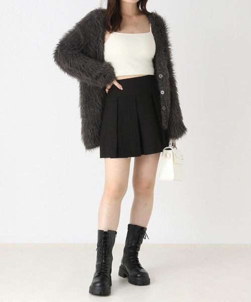 「Heather」 ニットカーディガン FREE チャコールグレー レディース_画像9