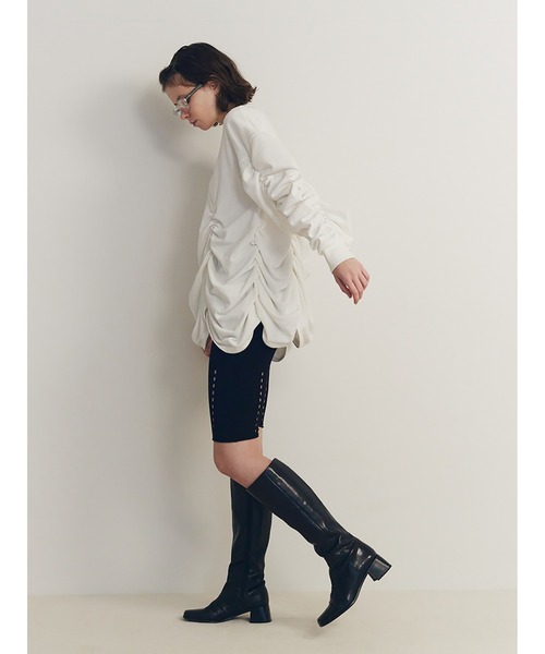トップス SORIN Soft Sweat Voluminous Gathered Top セール】Soft Sweat Voluminous Gathered Top（Tシャツ