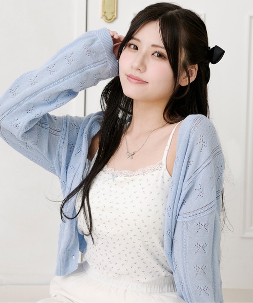 オレボレブラ チュールリボン カーディガン ニットコート 11