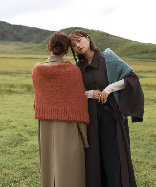 「Reurie'」 Vネックニット FREE テラコッタ レディース_画像3