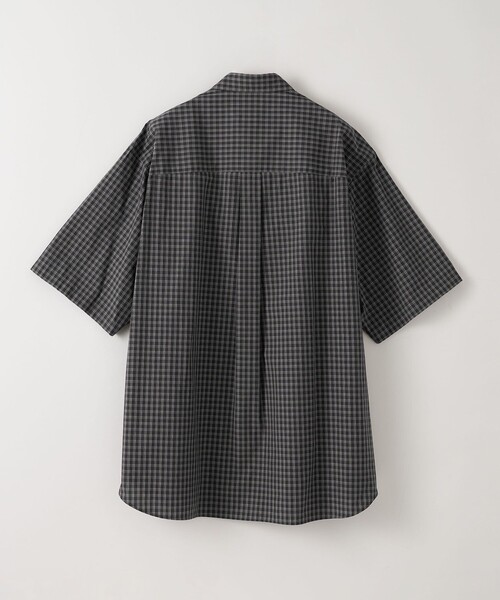 ＜Steven Alan＞チェック柄オーバーサイズ半袖シャツ　Ｌサイズ STEVEN ALAN シャツ 「Steven Alan」 60 シボ チェック ALINE
