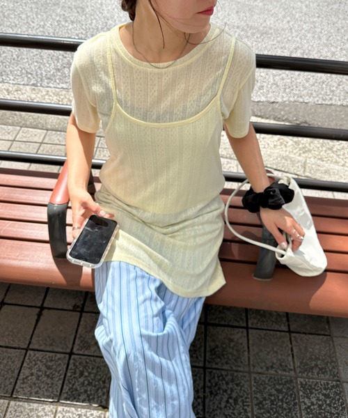 PILIT キャミソール アイレット キャミソールチュニック（セットアップ