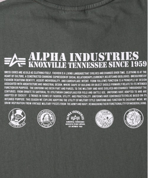 Alpha Industries tシャツ 「ALPHA」バックプリントTシャツ