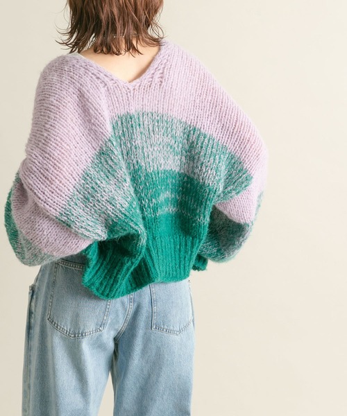 「KBF」 ニットカーディガン ONE ブルー系その他 レディース_画像8