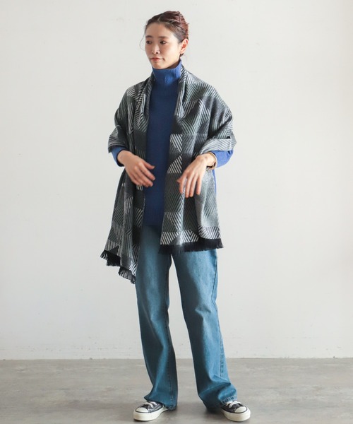 「NOMBRE IMPAIR」 ストール FREE グレー レディース_画像8