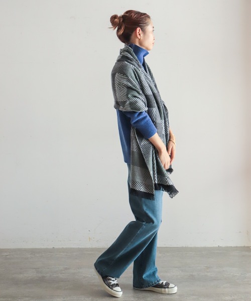 「NOMBRE IMPAIR」 ストール FREE グレー レディース_画像9