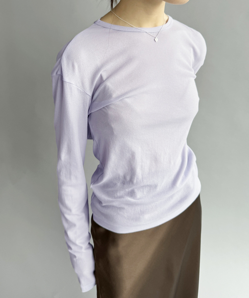 ▪︎美品▪︎ババコbabacoナイロンロングスリーブ ホワイト babaco（ババコ） tシャツ 「babaco/ババコ」Twisted Cotton Back Tied