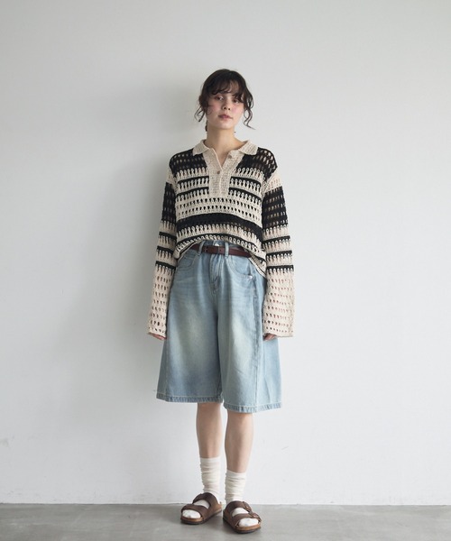 シーザークロシェポロシャツ δ EC LIMITED】ポロシャツ（ポロシャツ）｜AOURE（アウール