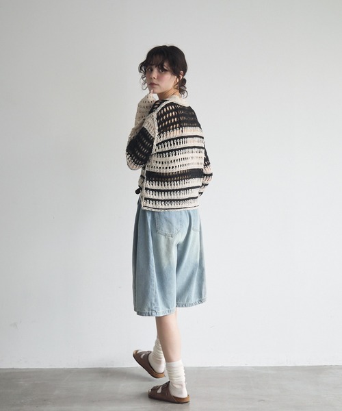 full/fill. ポロシャツ ポロ クロシェレースポロトップス