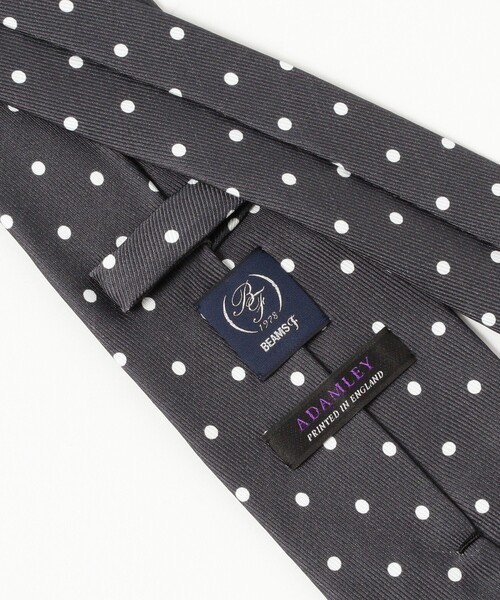 BEAMS F（ビームスF） ネクタイ ADAMLEY シルク ドット柄 プリント