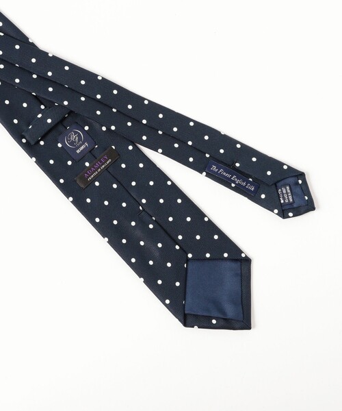 BEAMS F（ビームスF） ネクタイ ADAMLEY シルク ドット柄 プリント