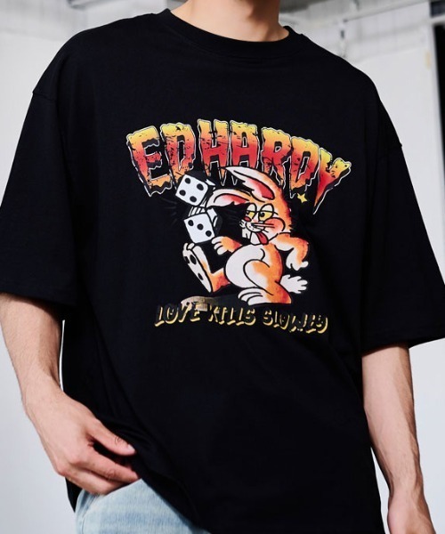Ed Hardy エドハーディー Tシャツ セール】EdHardy ピグメント半袖TEE（Tシャツ/カットソー）｜Ed Hardy