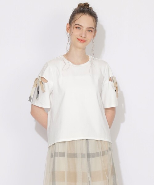 tシャツ シトラテックショルダーリボンT レディース