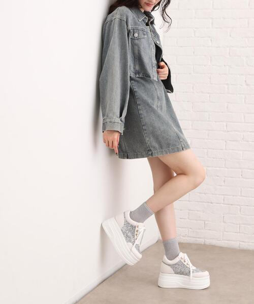 ESPERANZA（エスペランサ） スニーカー ゴールドライン厚底フラット