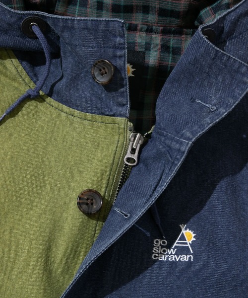 「go slow caravan」 コート MEDIUM ネイビー メンズ_画像4