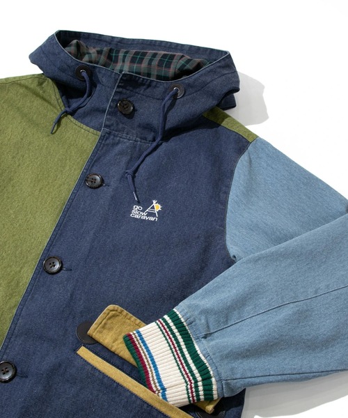 「go slow caravan」 コート MEDIUM ネイビー メンズ_画像6