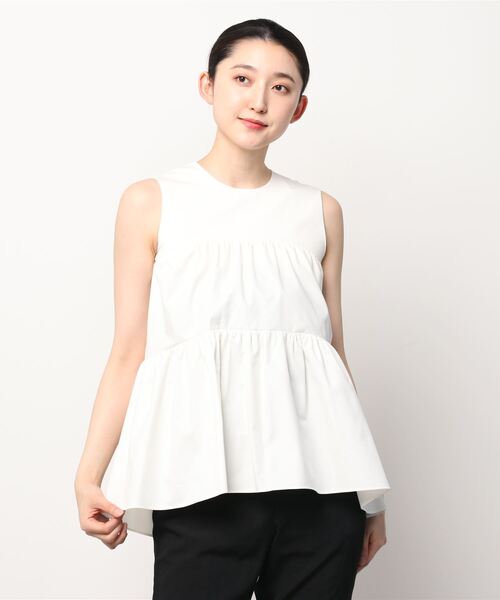 「Demi-Luxe BEAMS」 ノースリーブブラウス ONE SIZE ホワイト レディース