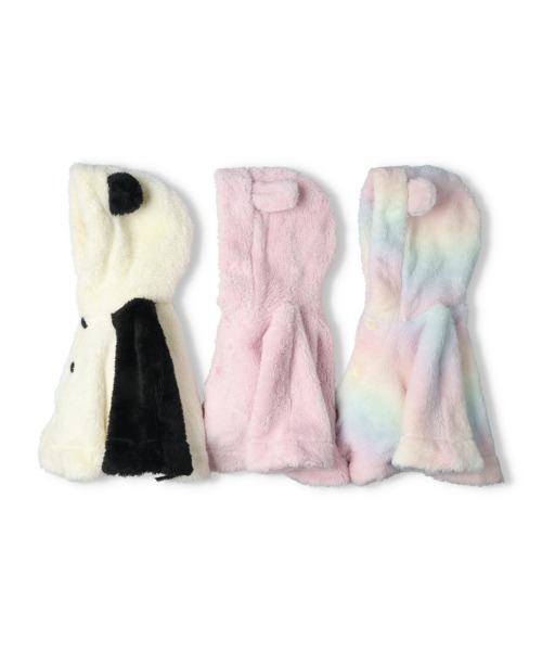 kids zoo（キッズズー） ポンチョ 動物ボアケープ キッズ 子供服