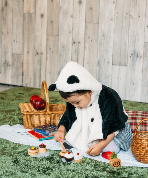 kids zoo（キッズズー） ポンチョ 動物ボアケープ キッズ 子供服