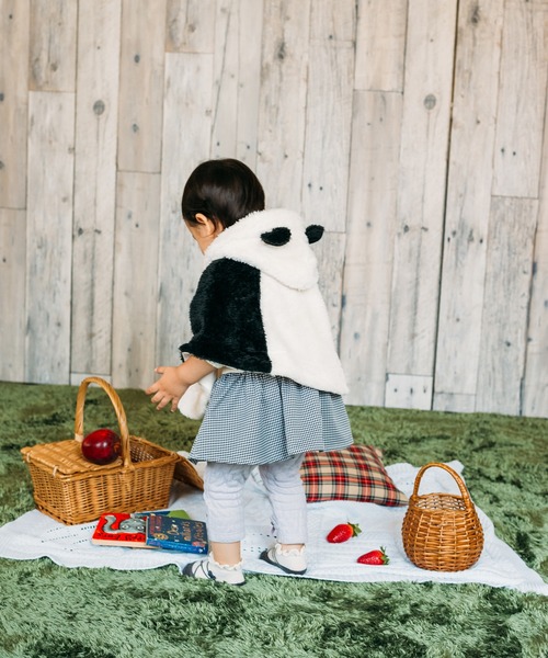 kids zoo（キッズズー） ポンチョ 動物ボアケープ キッズ 子供服
