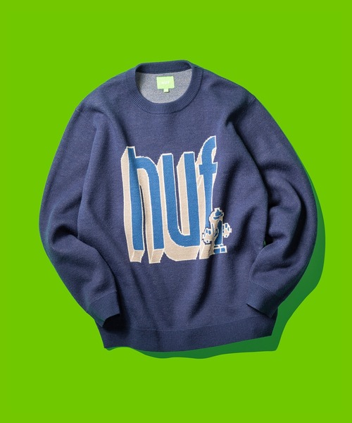 HUF（ハフ） 長袖ニット MEDIUM ネイビー メンズ : ZOZOTOWN Yahoo!店