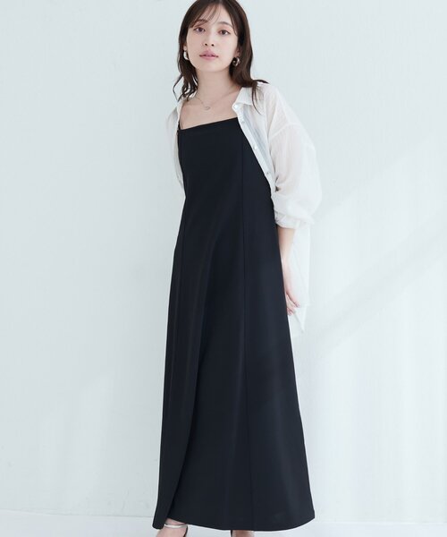 natural couture ワンピース 「ako」楽ちんキャミワンピース