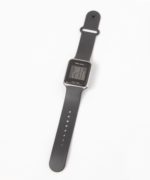 niko and…（ニコアンド） 腕時計 スクエアデジタルウォッチ レディース