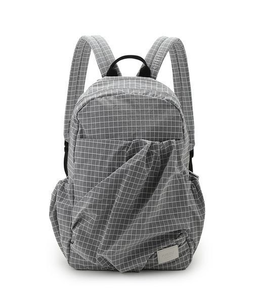emmi デイバック リュック ボックスチェックギャザーボディーバック