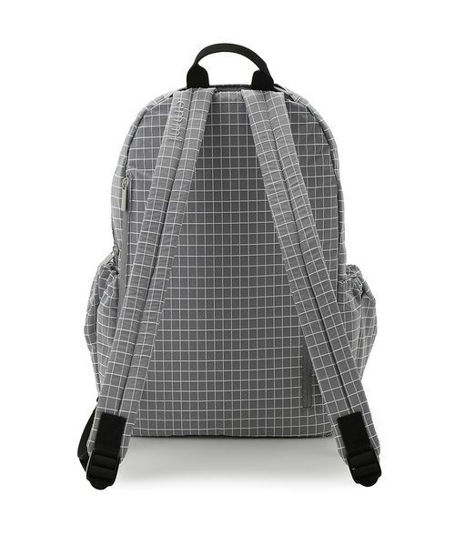 emmi デイバック リュック ボックスチェックギャザーボディー