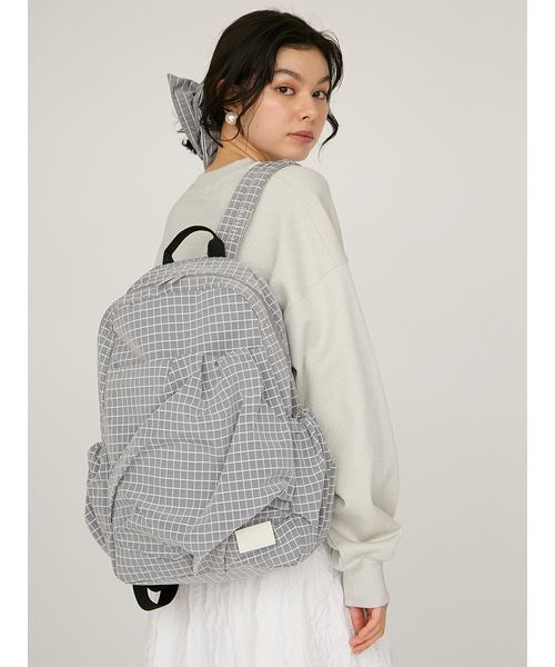 【WEB限定】eco 撥水チェックギャザーボディーバックパック WEB限定】eco 撥水チェックギャザーボディーバックパック(バックパック
