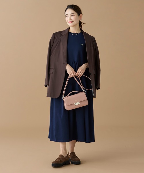 新品　ラコステ　ワンピース　38 L LACOSTE（ラコステ） ワンピース ダンボールニットドレス / ハイネック