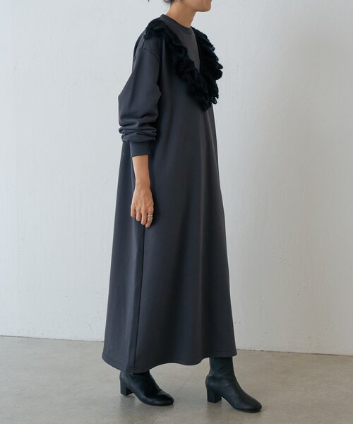 BEARDSLEY（ビアズリー） ワンピース タムレース裏毛ワンピース