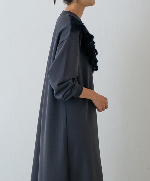 BEARDSLEY（ビアズリー） ワンピース タムレース裏毛ワンピース