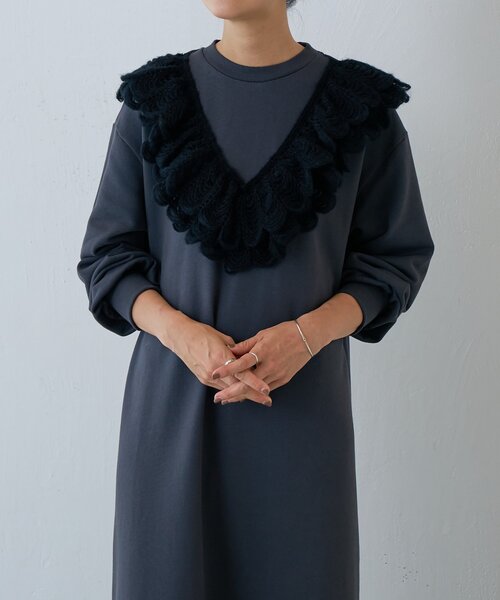 BEARDSLEY（ビアズリー） ワンピース タムレース裏毛ワンピース