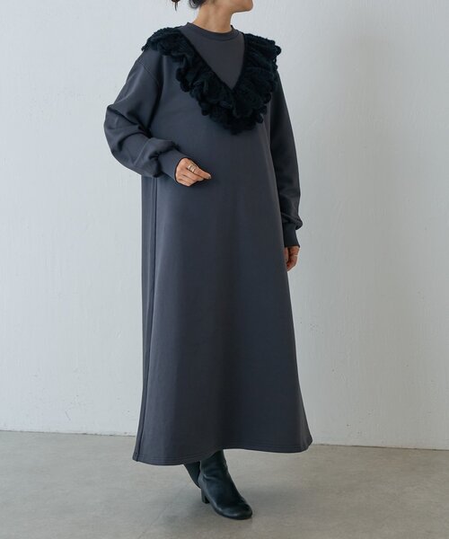 BEARDSLEYワンピース BEARDSLEY（ビアズリー） ワンピース タムレース裏毛ワンピース