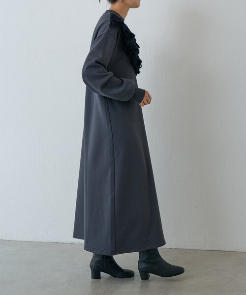 BEARDSLEY（ビアズリー） ワンピース タムレース裏毛ワンピース