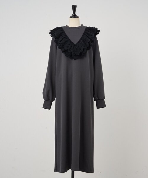 BEARDSLEY（ビアズリー） ワンピース タムレース裏毛ワンピース