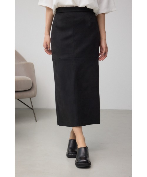 『新品　未使用』25年AW新作　MOUSSYレザー スカート フェイクスエード/フェイクレザータイトスカート｜WOMEN｜250IAC31