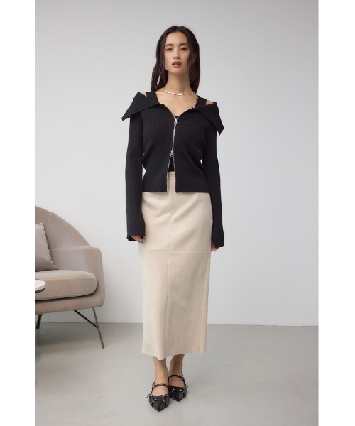 新品タグ付 PS Paul Smith フェイクスエードスカート 42 L AZUL BY MOUSSY（アズールバイマウジー） スカート フェイクスエード